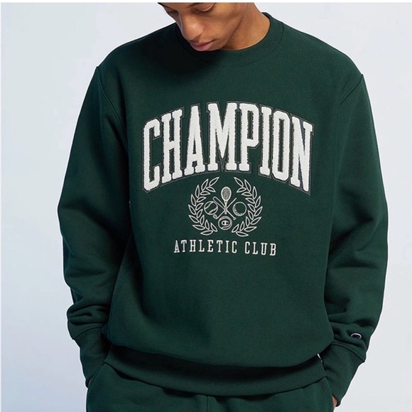 Champion Other - Champion Athletic Club Green Crewneck Pullover Sweatshirt Size M